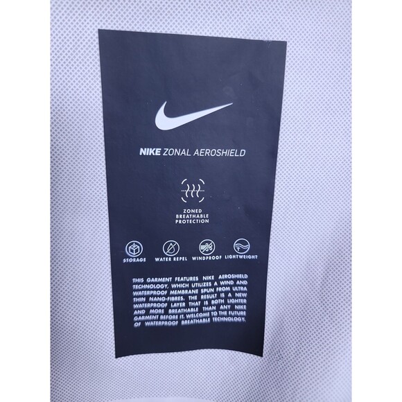 Nike Zonal Aeroshield Running Jacket Womens size LARGE Blk/Wh BV3858-133 - Picture 8 of 10